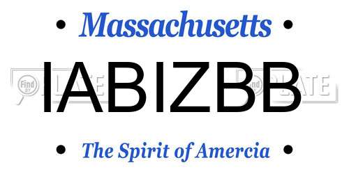 IABIZBB Massachusetts License Plate