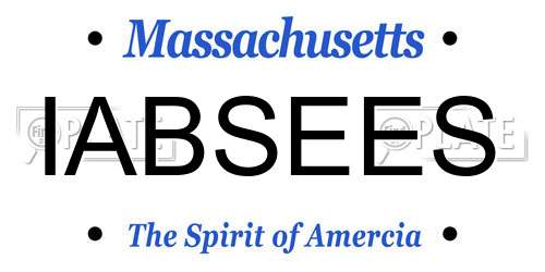IABSEES Massachusetts License Plate