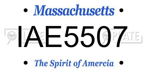 IAE5507 Massachusetts License Plate