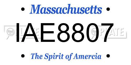 IAE8807 Massachusetts License Plate