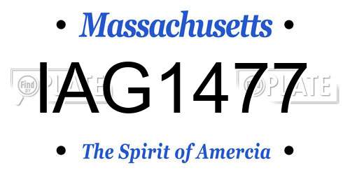 IAG1477 Massachusetts License Plate