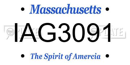 IAG3091 Massachusetts License Plate