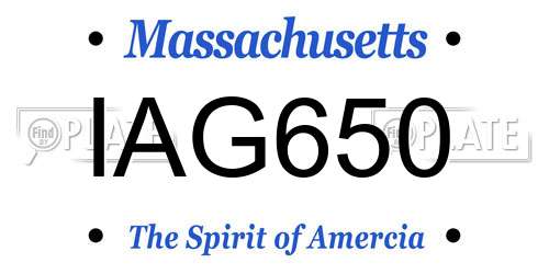 IAG650 Massachusetts License Plate