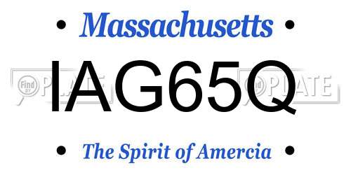 IAG65Q Massachusetts License Plate