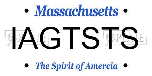 IAGTSTS Massachusetts License Plate