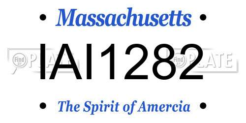 IAI1282 Massachusetts License Plate
