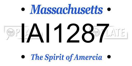 IAI1287 Massachusetts License Plate