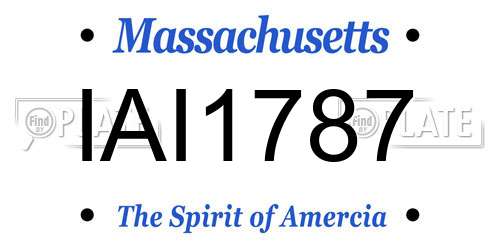 IAI1787 Massachusetts License Plate