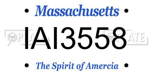 IAI3558 Massachusetts License Plate