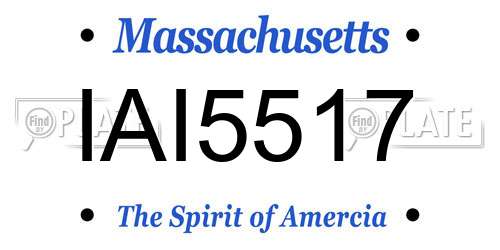 IAI5517 Massachusetts License Plate