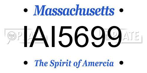 IAI5699 Massachusetts License Plate