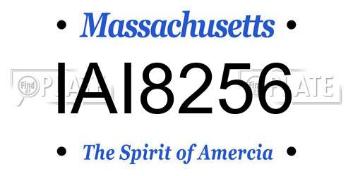 IAI8256 Massachusetts License Plate
