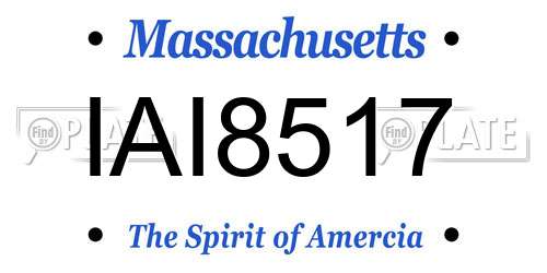 IAI8517 Massachusetts License Plate