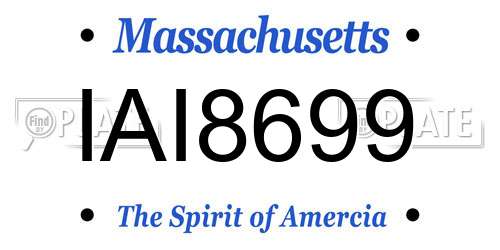 IAI8699 Massachusetts License Plate