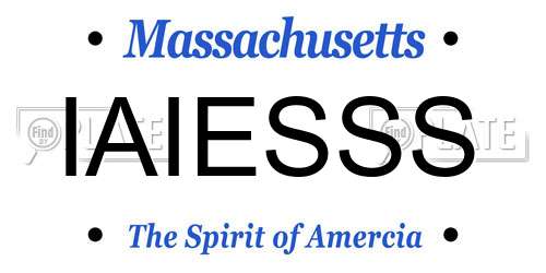 IAIESSS Massachusetts License Plate