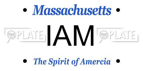 IAM Massachusetts License Plate