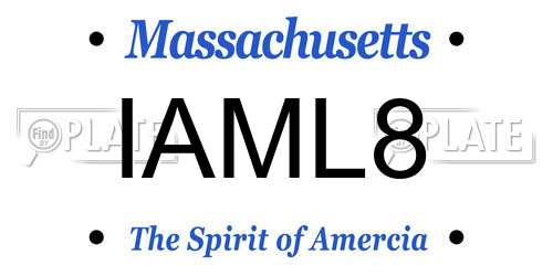 IAML8 Massachusetts License Plate