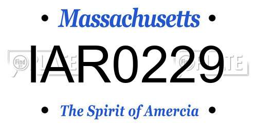 IAR0229 Massachusetts License Plate