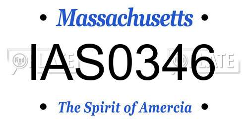 IAS0346 Massachusetts License Plate
