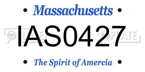 IAS0427 Massachusetts License Plate