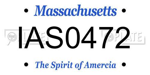 IAS0472 Massachusetts License Plate