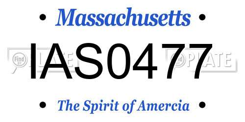 IAS0477 Massachusetts License Plate