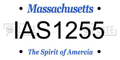 IAS1255 Massachusetts License Plate