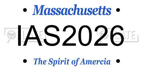 IAS2026 Massachusetts License Plate
