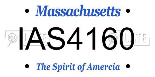 IAS4160 Massachusetts License Plate
