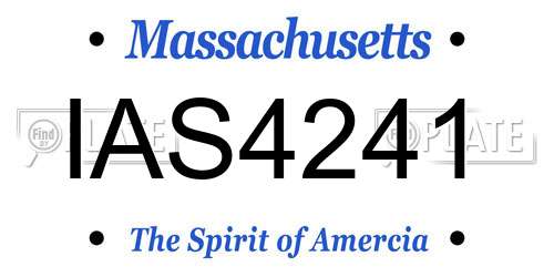 IAS4241 Massachusetts License Plate