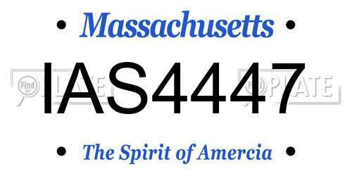 IAS4447 Massachusetts License Plate