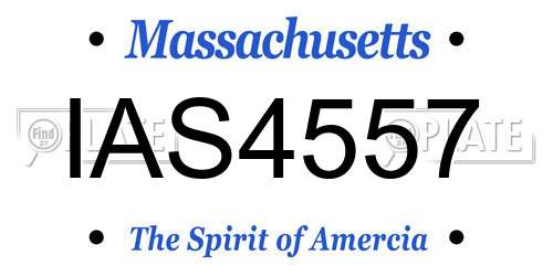 IAS4557 Massachusetts License Plate
