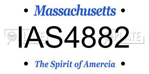 IAS4882 Massachusetts License Plate