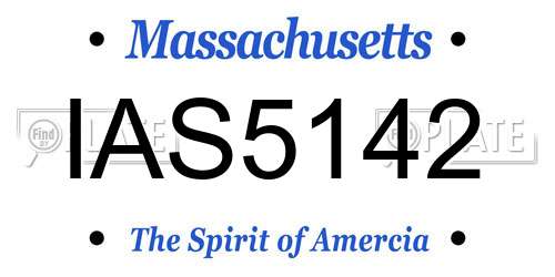IAS5142 Massachusetts License Plate