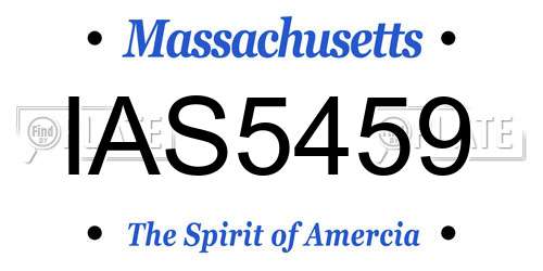 IAS5459 Massachusetts License Plate