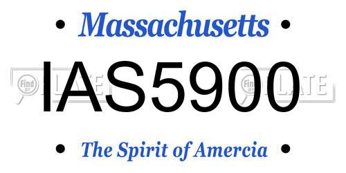 IAS5900 Massachusetts License Plate