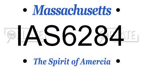 IAS6284 Massachusetts License Plate