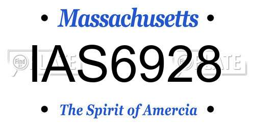 IAS6928 Massachusetts License Plate