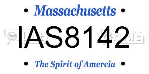 IAS8142 Massachusetts License Plate