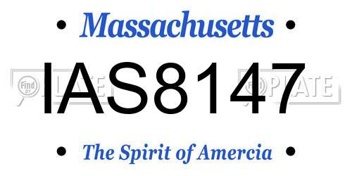 IAS8147 Massachusetts License Plate