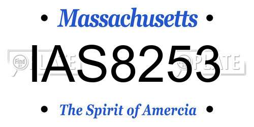 IAS8253 Massachusetts License Plate