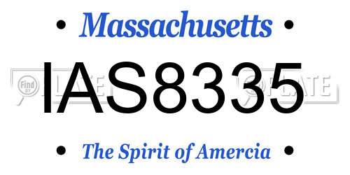 IAS8335 Massachusetts License Plate