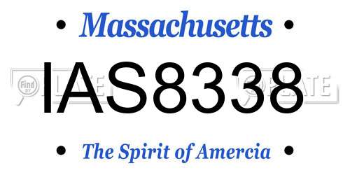 IAS8338 Massachusetts License Plate