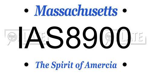 IAS8900 Massachusetts License Plate