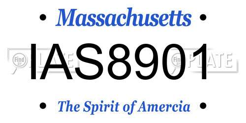 IAS8901 Massachusetts License Plate