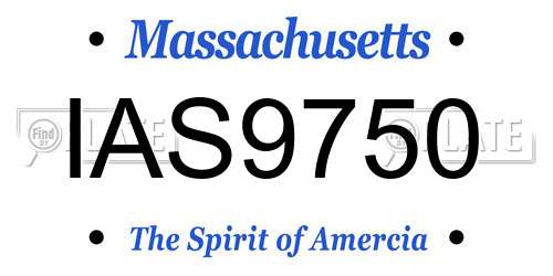 IAS9750 Massachusetts License Plate