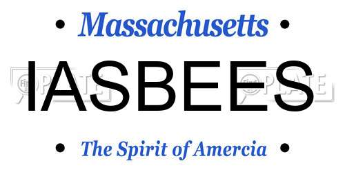 IASBEES Massachusetts License Plate