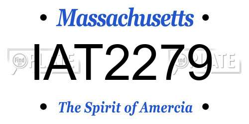 IAT2279 Massachusetts License Plate