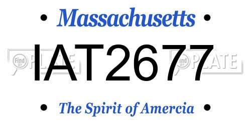IAT2677 Massachusetts License Plate