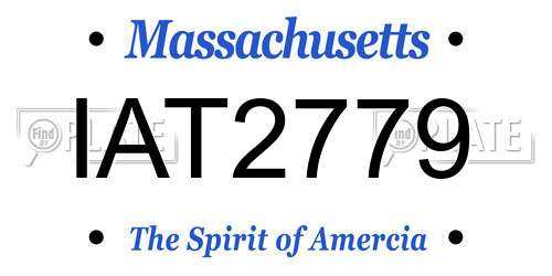 IAT2779 Massachusetts License Plate